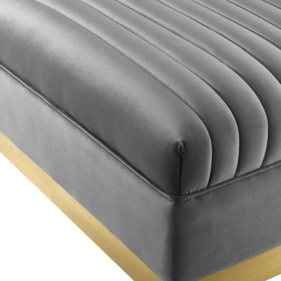 Velvet Symmetrical Sectional Sofa - Image 2