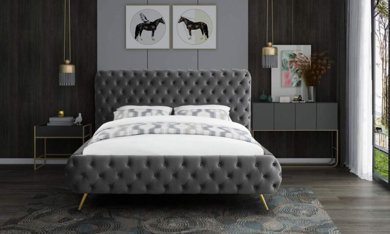 Milano Velvet Tufted Bed - Image 3