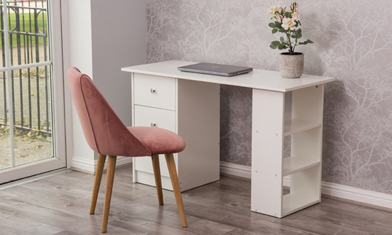 Computer Desk with Drawers and Bookcase - Image 5