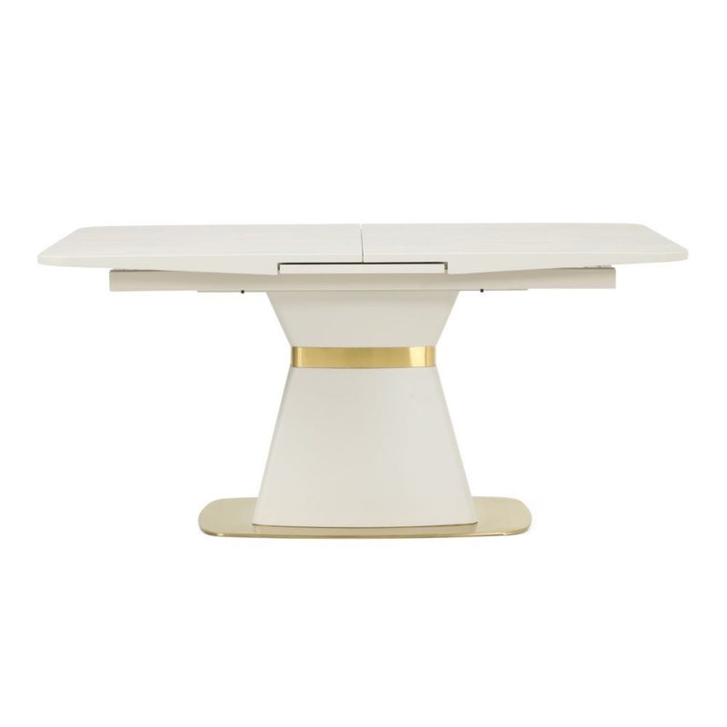 Candy Foldable Dining Table, Beige & Gold - Image 9