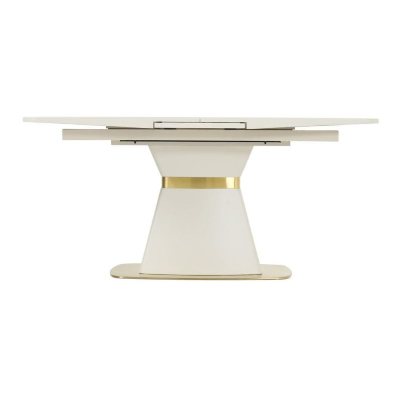 Candy Foldable Dining Table, Beige & Gold - Image 7