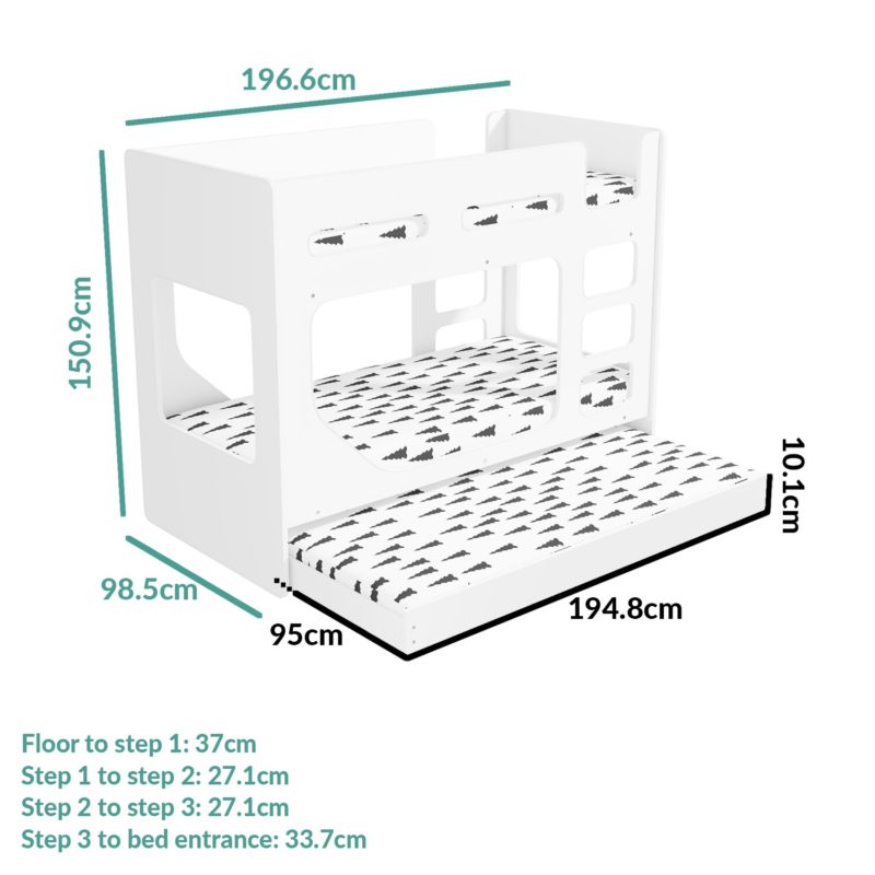 Braxton Kids Bunk Bed with Pull Out Trundle - Image 3