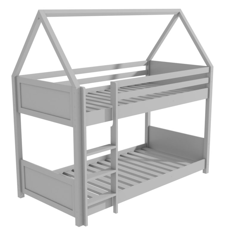 Grey Wooden House Bunk Bed - Image 2