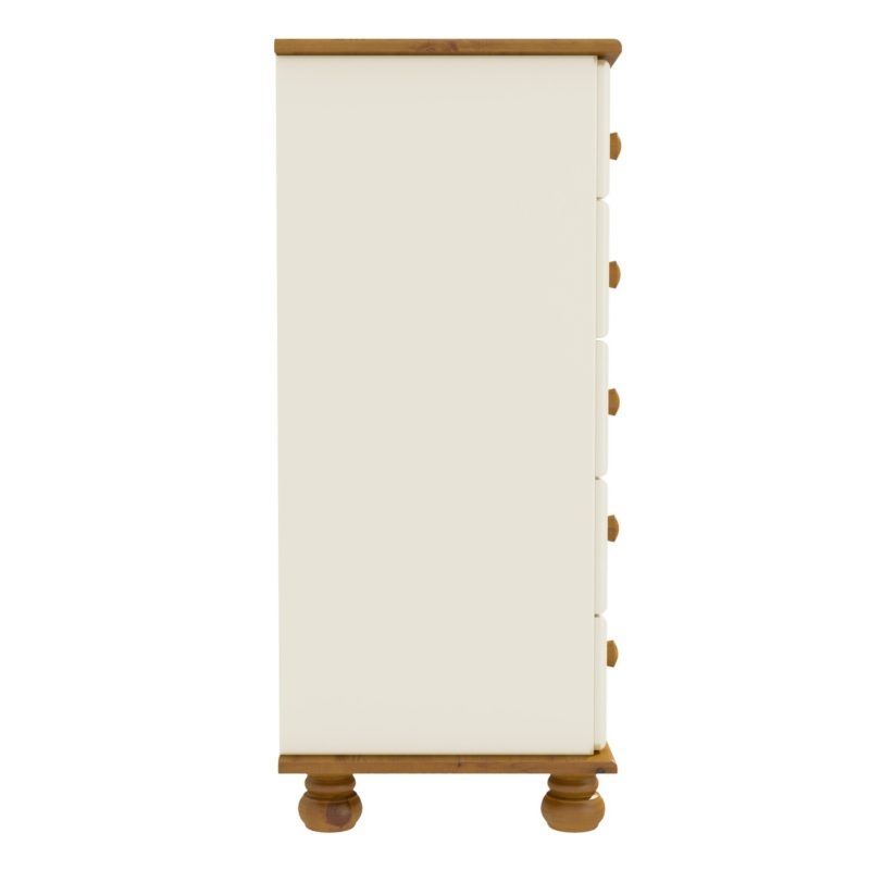 Tall 6 Drawer Chest in Cream and Pine - Image 3