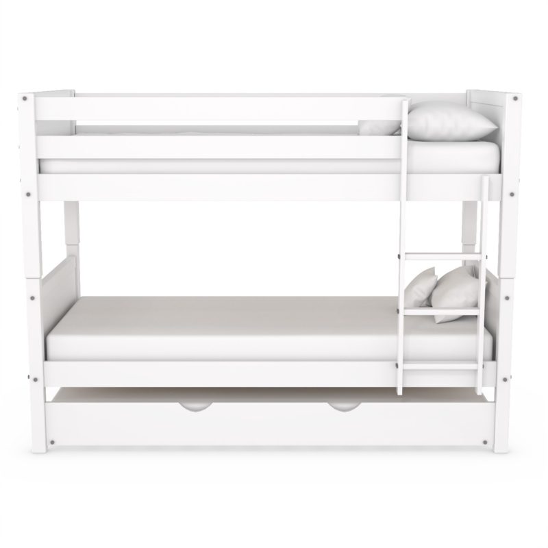 White Wooden Detachable Bunk Bed - Image 2