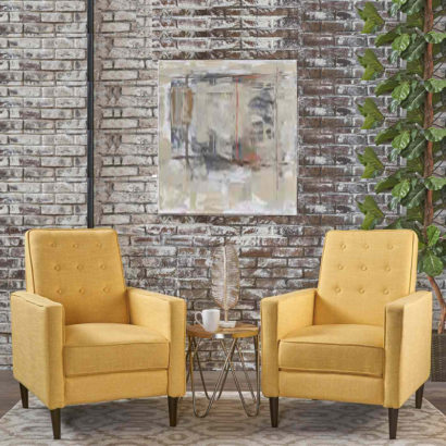 Mid-Century Fabric Club Chairs