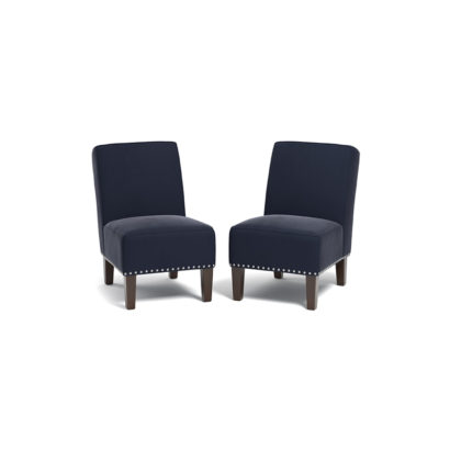 Velvet Armless Chairs