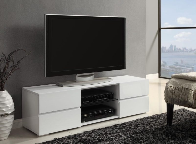 High Gloss White TV Stand