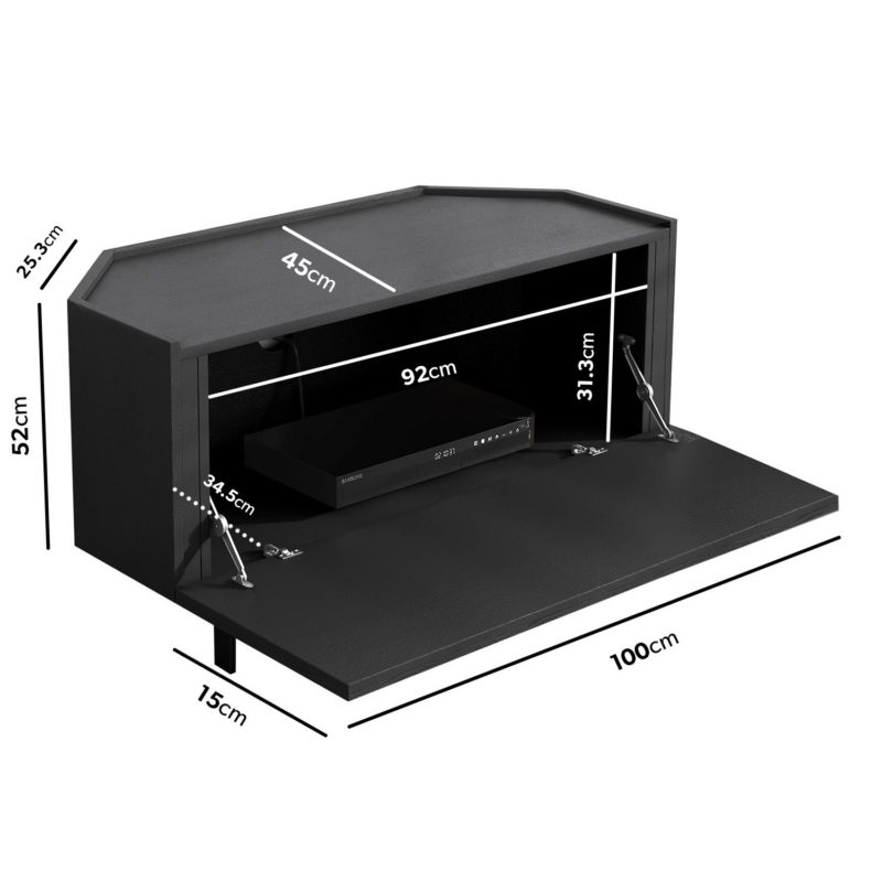 Black Oak Corner TV Unit - Image 3