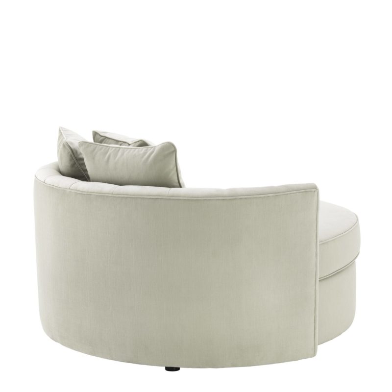 Carlita Round Sofa Pebble Grey - Image 4