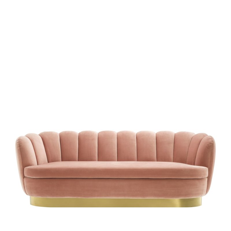 Sofa 'Mirage' - Savona Nude Velvet - Image 4