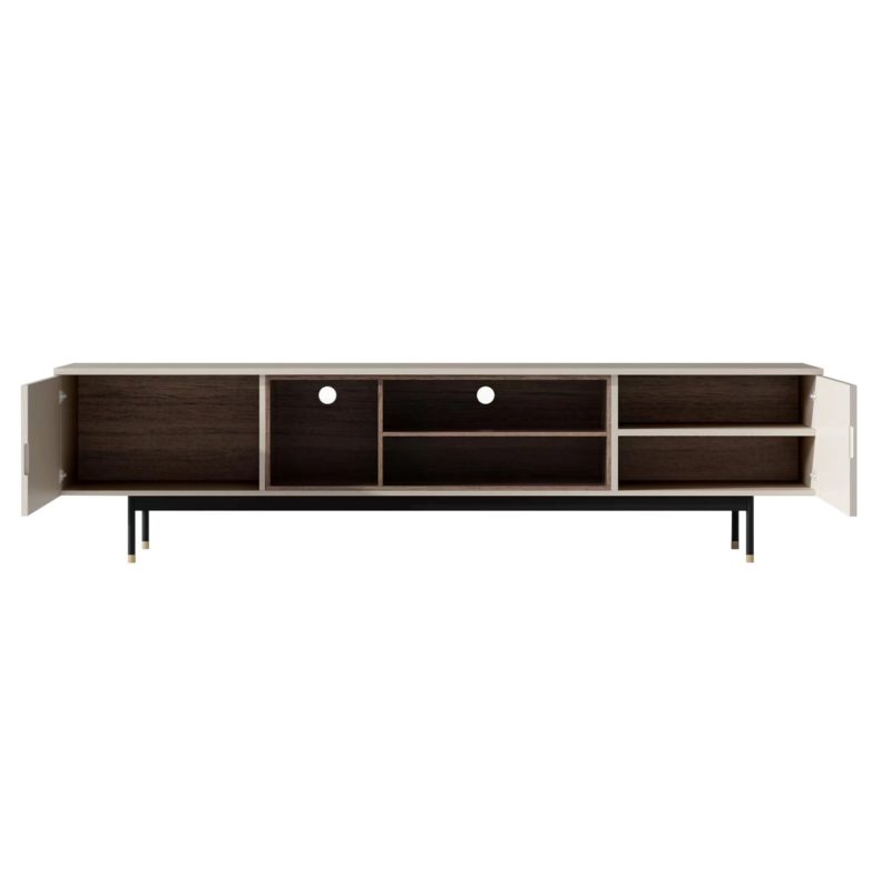 Large TV Unit in Taupe with Storage - Image 4