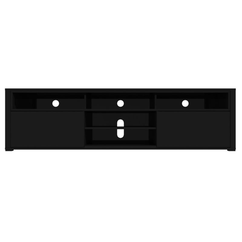 Large Black Gloss TV Unit with Storage - Image 3