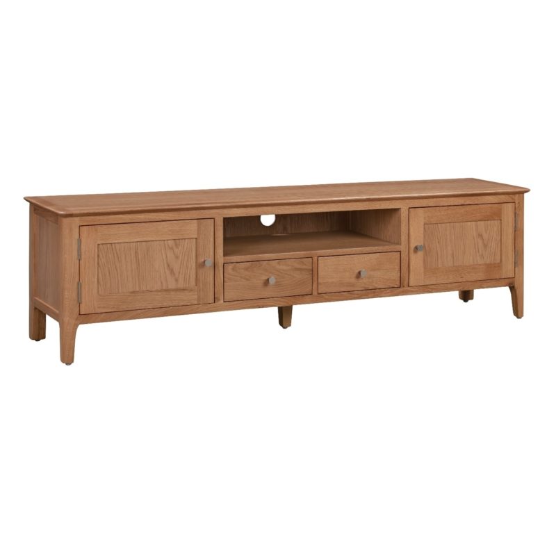 Large Solid Wood TV Unit with Storage - Image 5