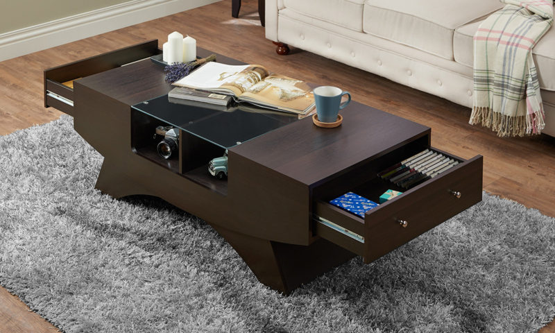 2-drawer Contemporary Coffee Table - Image 5