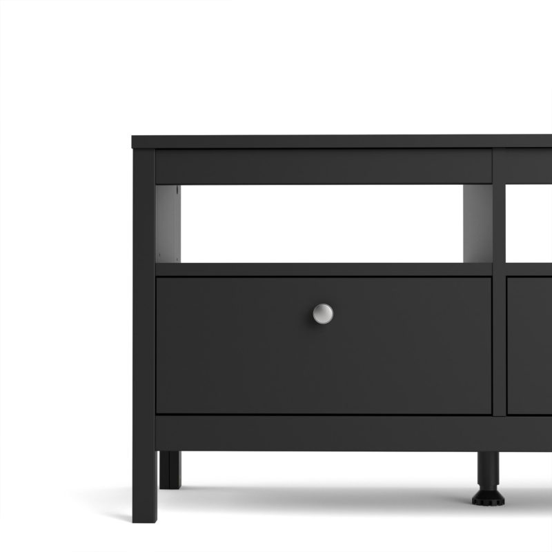 Madrid Black 3 Drawer TV Unit - Image 5