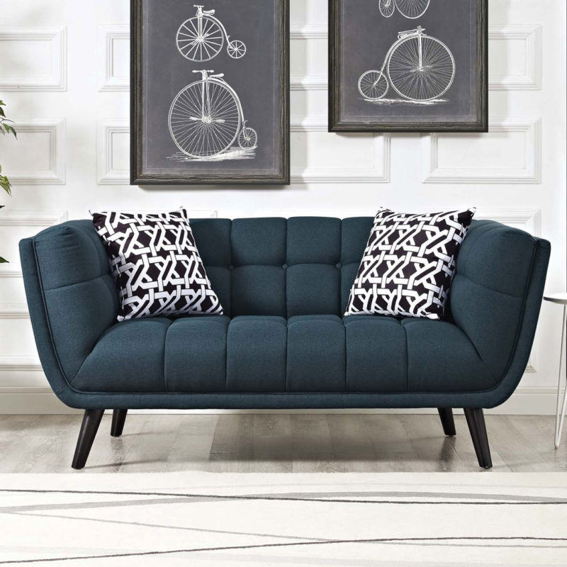 Bestow Upholstered Fabric Loveseat - Image 5