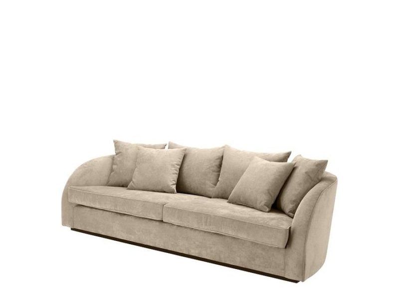 Sofa ‘Les Palmiers’ Greige Velvet