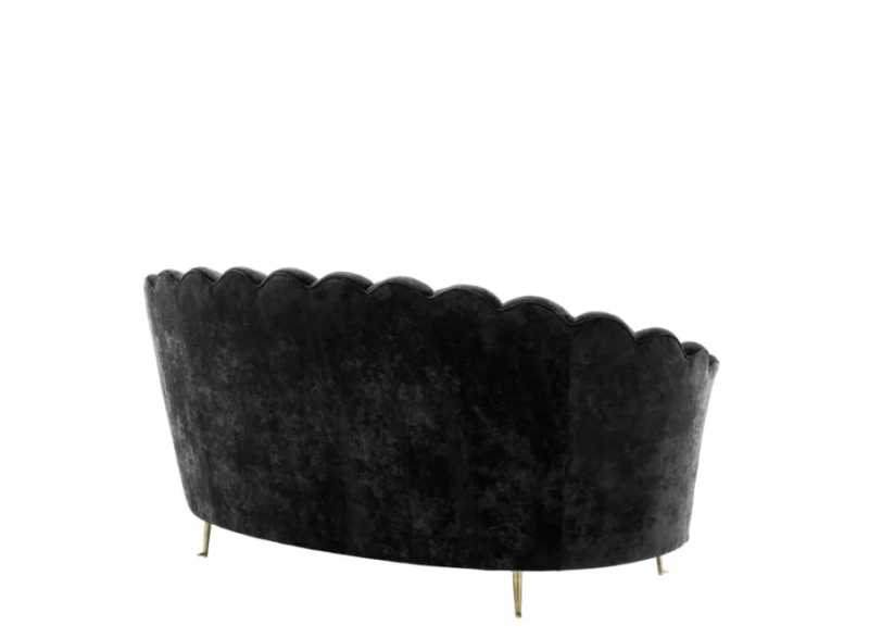 Messina Sofa - Black Velvet - Image 3