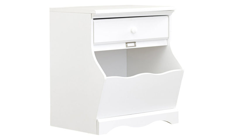 Elegant White 1 Drawer Night Stand - Image 4