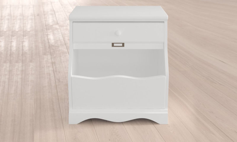 Elegant White 1 Drawer Night Stand - Image 2