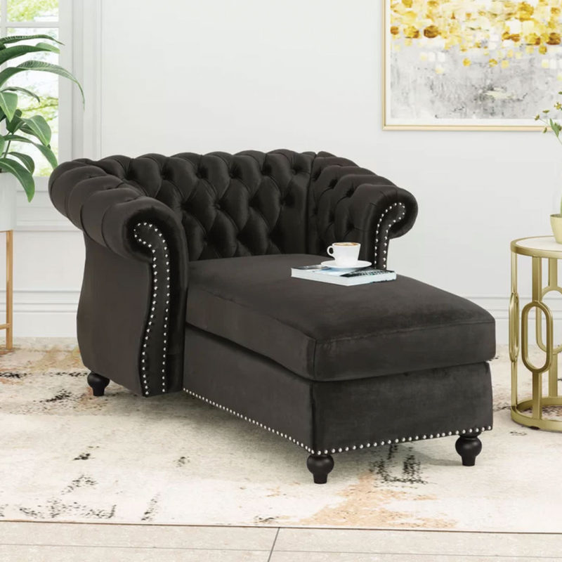 Hankins Tufted Rolled Arms Chaise Lounge - Image 5