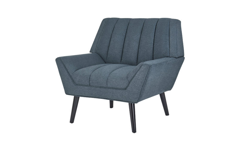 Houston Navy Blue Modern Arm Chair - Image 7