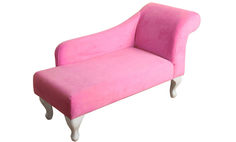 Juvenile Chaise Lounge in Pink Velvet - Image 5