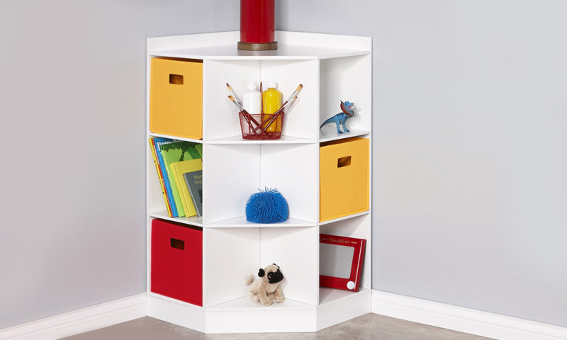 Kids 6-Cubby, 3-Shelf Corner Cabinet - Image 3