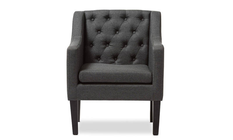 Upholstered Button Tufted Modern Arm Chair - Image 3