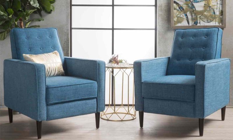 Mid-Century Fabric Club Chairs - Image 4