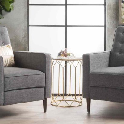 Mid-Century Fabric Club Chairs - Image 2