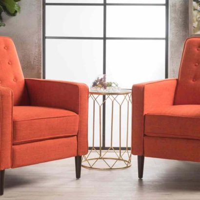 Mid-Century Fabric Club Chairs - Image 3
