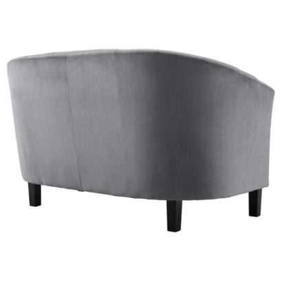 Channel Tufted Upholstered Velvet Loveseat - Image 6
