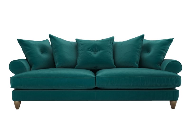 Amora 4 Seater Sofa Fabric Scatter Back - Image 4