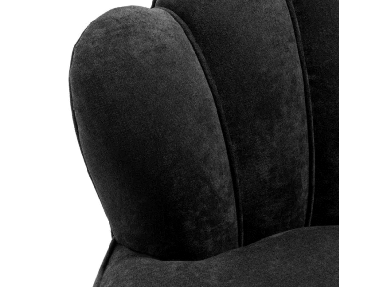 Messina Sofa - Black Velvet - Image 6