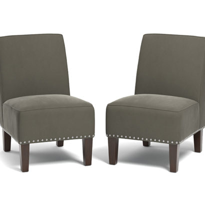 Velvet Armless Chairs - Image 7