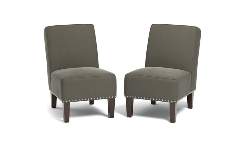 Velvet Armless Chairs - Image 7