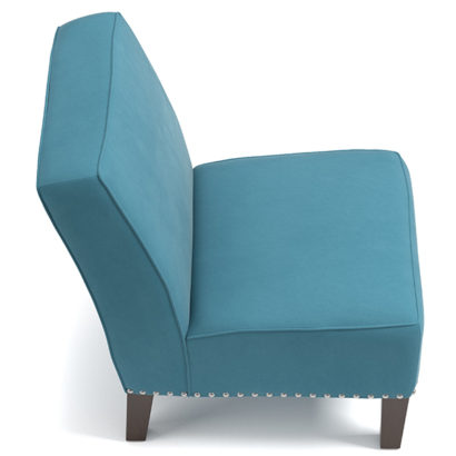 Velvet Armless Chairs - Image 5