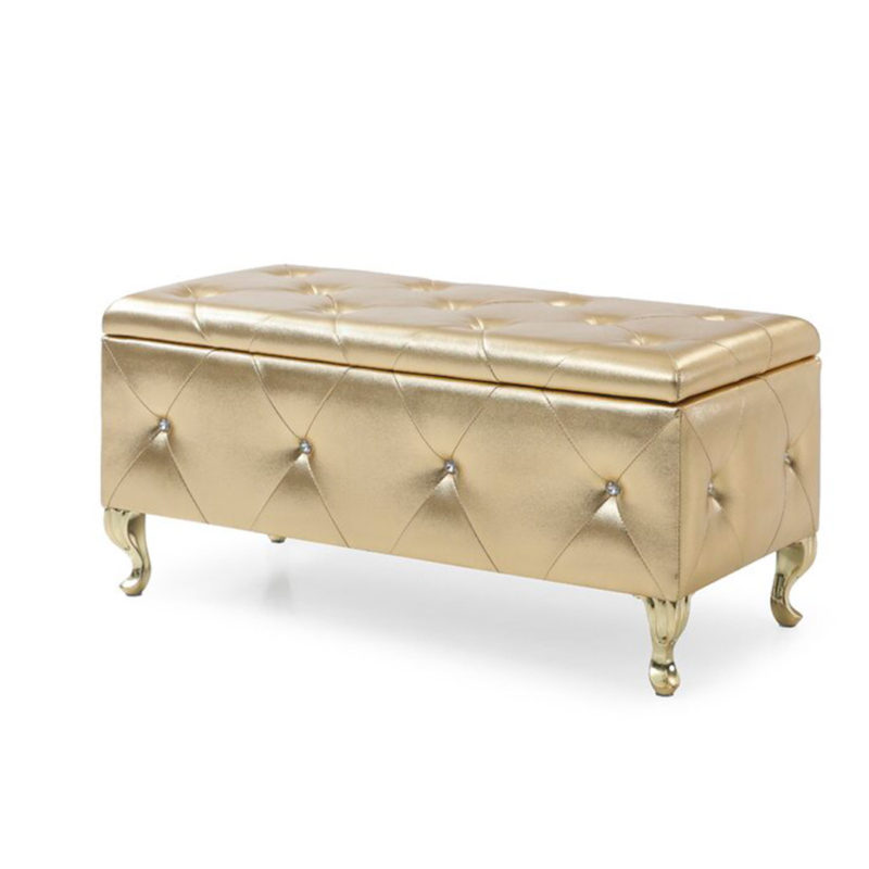 Victoria Faux Leather Flip Top Storage Bench - Image 10