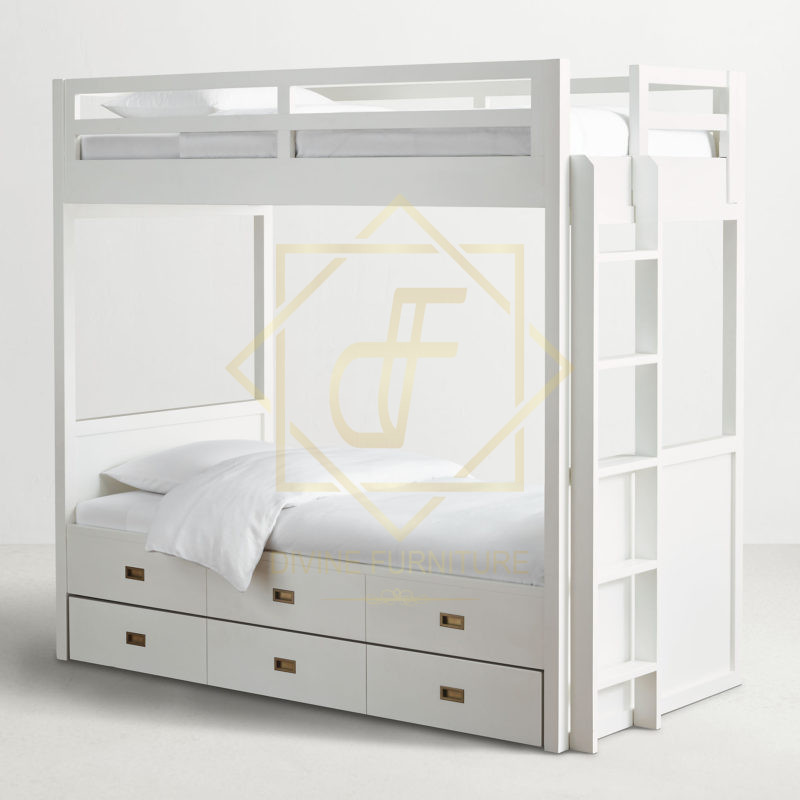 White Storage Bunk Bed