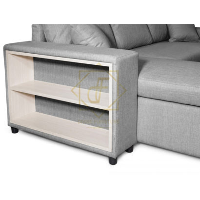 Corner Sectional Sofa with Fabric Shelf - Image 3