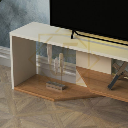 Modern TV Unit with Open Storage - Image 5