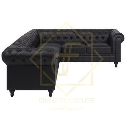 Left / Right Faux Leather Corner Sofa CHESTERFIELD - Image 4