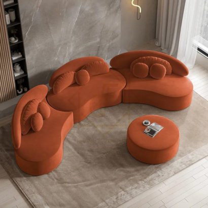 Luxury Curved Sectional Sofa - Image 4