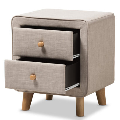Luxe Lounge Fabric Nightstand - Image 3